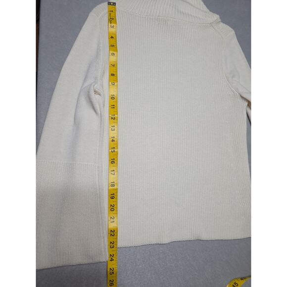 NWT Etcetera Wool Blend Sweater – Small – Winter White, Asymmetric Collar - Picture 6 of 15
